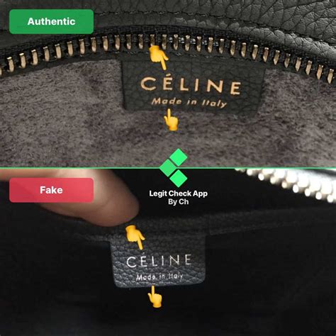 celine bag fake vs real|how to check celine bag.